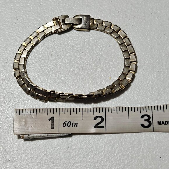 Elegant Vintage Napier Gold Tone Linked Bracelet Classic Fashion Jewelry Women - Picture 5 of 5